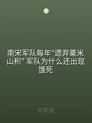 南宋军队每年“遗弃粟米山积” 军队为什么