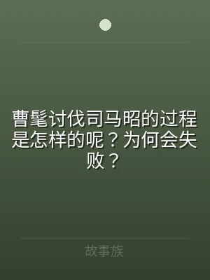 曹髦讨伐司马昭的过程是怎样的呢？为何会失