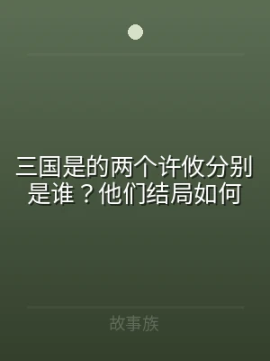 三国是的两个许攸分别是谁？他们结局如何