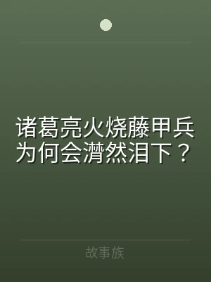 诸葛亮火烧藤甲兵为何会潸然泪下？