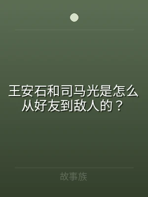王安石和司马光是怎么从好友到敌人的？