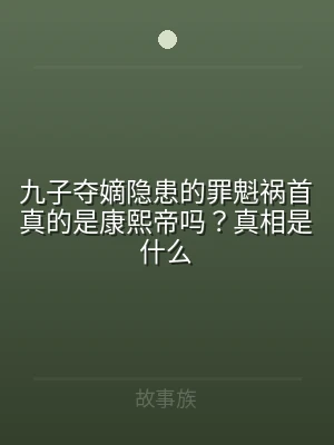 九子夺嫡隐患的罪魁祸首真的是康熙帝吗？真