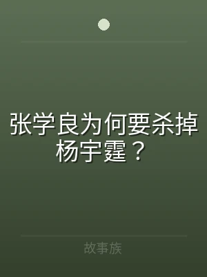 张学良为何要杀掉杨宇霆？