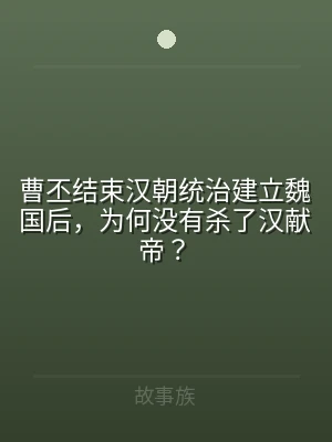 曹丕结束汉朝统治建立魏国后，为何没有杀了