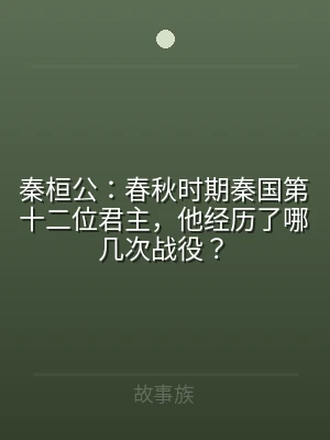 秦桓公：春秋时期秦国第十二位君主，他经历