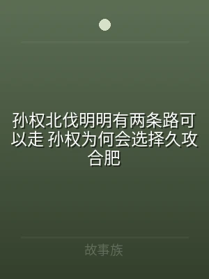 孙权北伐明明有两条路可以走 孙权为何会选