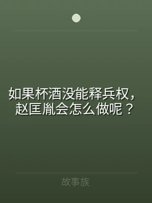 如果杯酒没能释兵权，赵匡胤会怎么做呢？