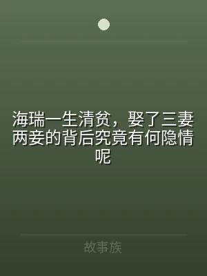 海瑞一生清贫，娶了三妻两妾的背后究竟有何