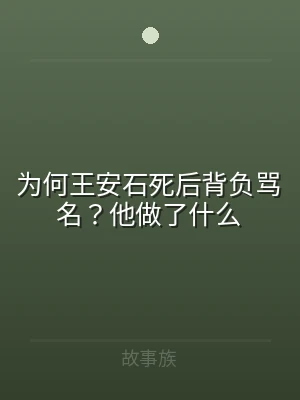 为何王安石死后背负骂名？他做了什么