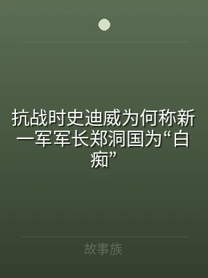 抗战时史迪威为何称新一军军长郑洞国为“白