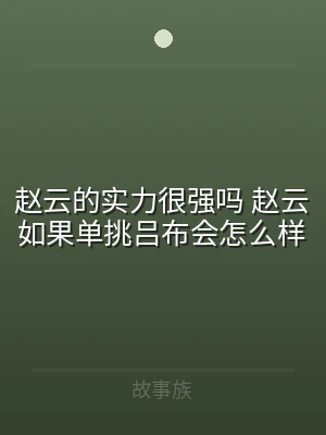 赵云的实力很强吗 赵云如果单挑吕布会怎么