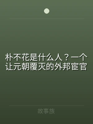朴不花是什么人？一个让元朝覆灭的外邦宦官