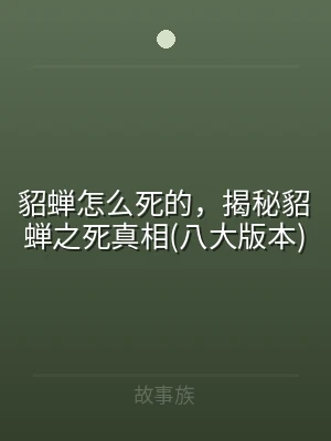貂蝉怎么死的，揭秘貂蝉之死真相(八大版本