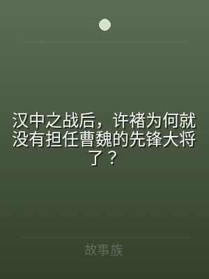 汉中之战后，许褚为何就没有担任曹魏的先锋