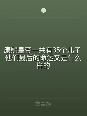康熙皇帝一共有35个儿子 他们最后的命运