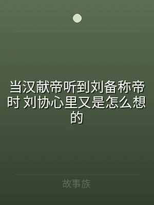 当汉献帝听到刘备称帝时 刘协心里又是怎么