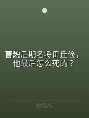 曹魏后期名将毌丘俭，他最后怎么死的？