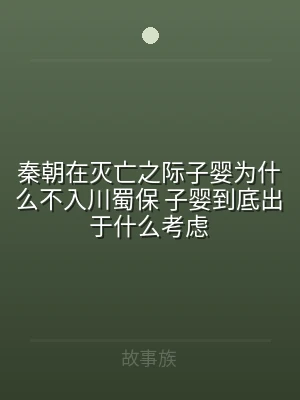 秦朝在灭亡之际子婴为什么不入川蜀保 子婴