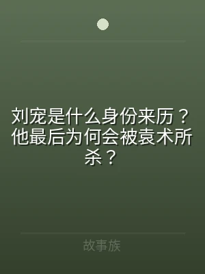 刘宠是什么身份来历？他最后为何会被袁术所