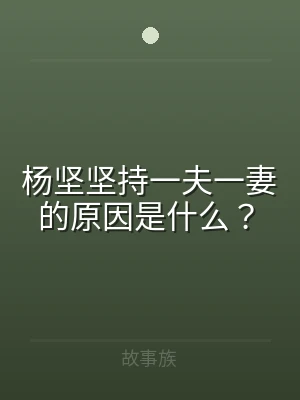 杨坚坚持一夫一妻的原因是什么？