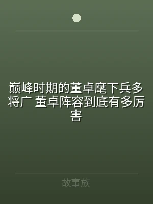 巅峰时期的董卓麾下兵多将广 董卓阵容到底