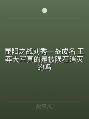 昆阳之战刘秀一战成名 王莽大军真的是被陨