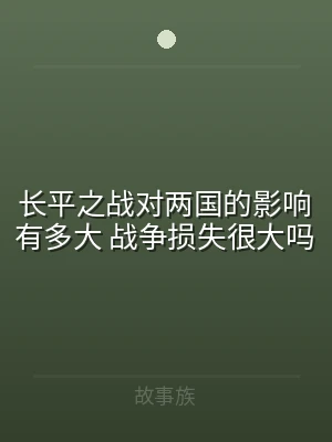 长平之战对两国的影响有多大 战争损失很大