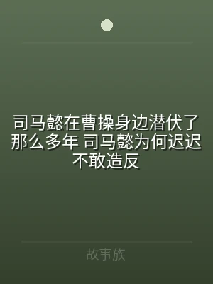 司马懿在曹操身边潜伏了那么多年 司马懿为