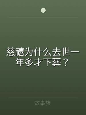 慈禧为什么去世一年多才下葬？