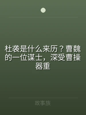 杜袭是什么来历？曹魏的一位谋士，深受曹操