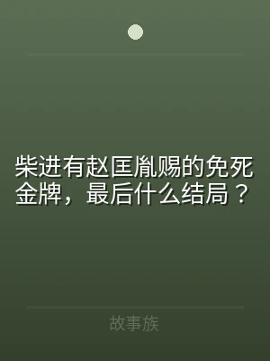 柴进有赵匡胤赐的免死金牌，最后什么结局？