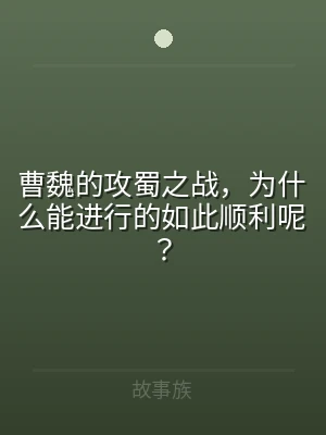 曹魏的攻蜀之战，为什么能进行的如此顺利呢