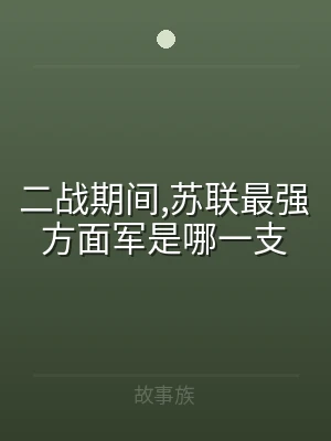 二战期间,苏联最强方面军是哪一支