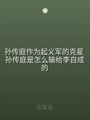 孙传庭作为起义军的克星 孙传庭是怎么输给