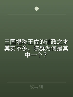 三国堪称王佐的辅政之才其实不多，陈群为何