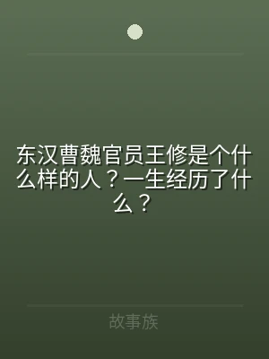 东汉曹魏官员王修是个什么样的人？一生经历