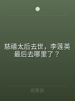 慈禧太后去世，李莲英最后去哪里了？