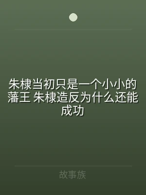 朱棣当初只是一个小小的藩王 朱棣造反为什