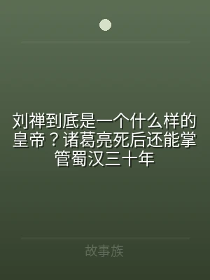刘禅到底是一个什么样的皇帝？诸葛亮死后还