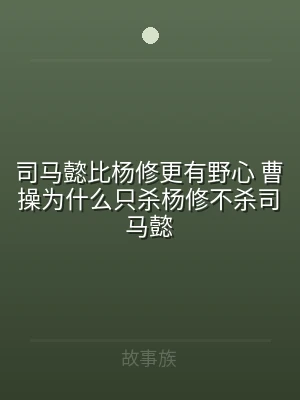 司马懿比杨修更有野心 曹操为什么只杀杨修