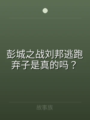 彭城之战刘邦逃跑弃子是真的吗？