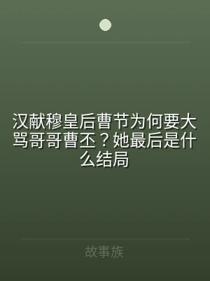 汉献穆皇后曹节为何要大骂哥哥曹丕？她最后