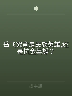 岳飞究竟是民族英雄,还是抗金英雄？