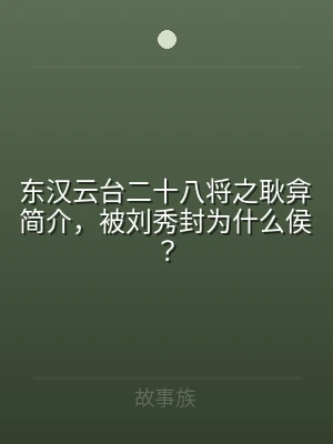 东汉云台二十八将之耿弇简介，被刘秀封为什