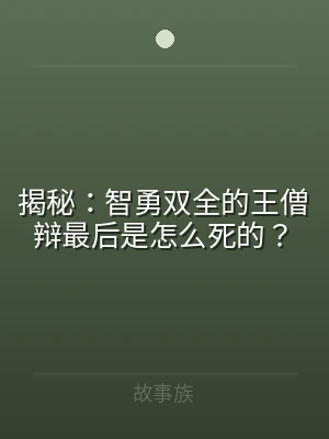 揭秘：智勇双全的王僧辩最后是怎么死的？