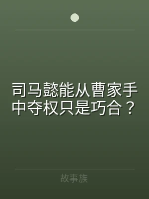 司马懿能从曹家手中夺权只是巧合？