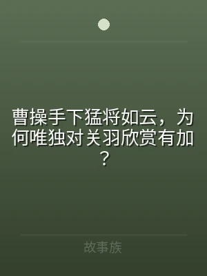 曹操手下猛将如云，为何唯独对关羽欣赏有加