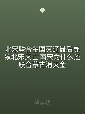 北宋联合金国灭辽最后导致北宋灭亡 南宋为