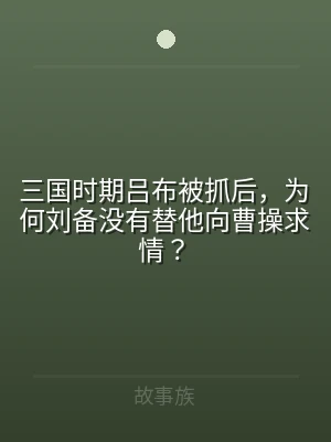 三国时期吕布被抓后，为何刘备没有替他向曹