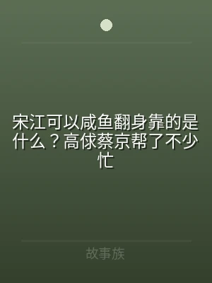 宋江可以咸鱼翻身靠的是什么？高俅蔡京帮了